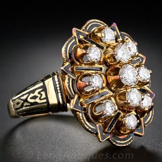Victorian Style Diamond Cluster Ring