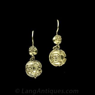 Victorian Etruscan Revival Earrings