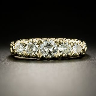 Victorian Style Five-Stone Diamond Band Ring - 3
