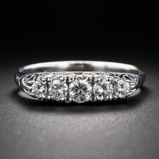 Victorian Style Five-Stone Diamond Ring