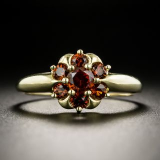 Victorian Style Garnet Cluster Ring - 3