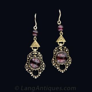 Victorian Garnet Earrings 
