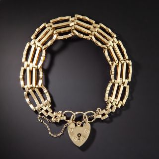 Victorian Style Gate Padlock Bracelet - 1