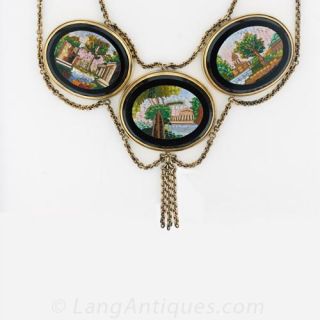 Victorian Style Micro Mosiac Necklace Main View