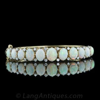 Victorian Opal and Diamond Bracelet Main View