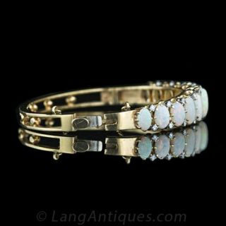 Victorian Style Opal and Diamond Bracelet