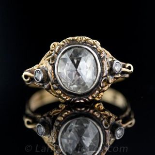 Victorian Style Rose Cut Diamond Ring