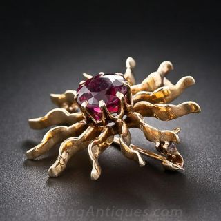 Victorian Sunburst Brooch