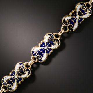 Victorian Swiss Enamel Link Bracelet - 2