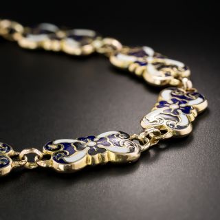 Victorian Swiss Enamel Link Bracelet