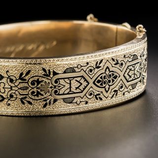 Victorian Taille d'Epargné Bangle Bracelet