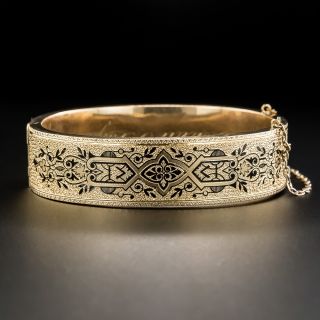 Victorian Taille d'Epargné Bangle Bracelet