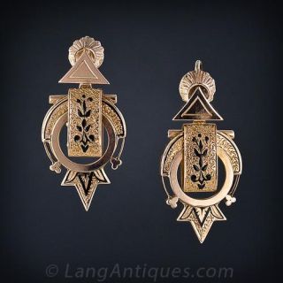 Victorian Taille d'epargne Earrings