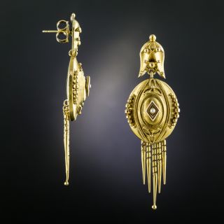 Victorian Tassel Earrings with Seed Pearls