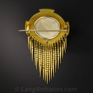 Victorian Tassel Locket Brooch