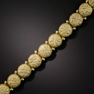 Victorian Textured Round Link Bracelet - 2