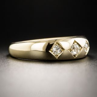 Victorian Three-Stone Diamond Band Ring