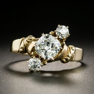 Victorian Three-Stone Diamond Engagement Ring - 2