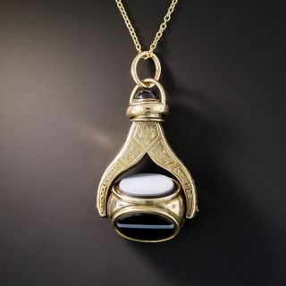 Victorian Three-Stone Fob Pendant - 2