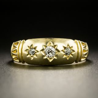 Victorian Three-Stone Gypsy Ring - English c.1901 - 2