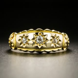 Victorian Three-Stone Gypsy Ring - 2