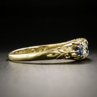 Victorian Three-Stone Sapphire and Diamond Ring