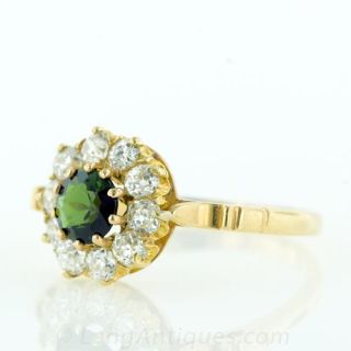 Victorian Toumaline and Diamond Ring