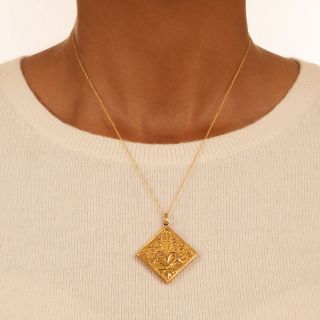 Victorian Tulip Motif Double Sided Locket