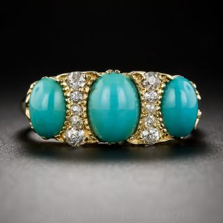Victorian Turquoise and Diamond Ring