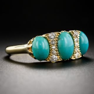 Victorian Turquoise and Diamond Ring