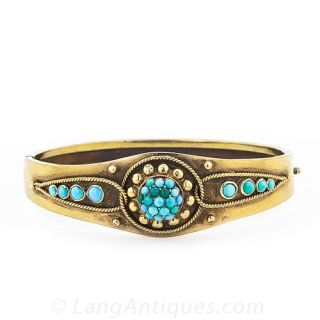 Victorian Turquoise Bangle Bracelet