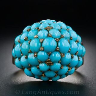 Victorian Turquoise Dome Ring