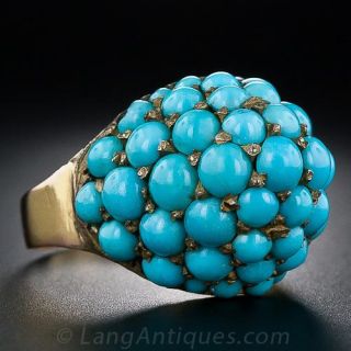 Victorian Turquoise Dome Ring