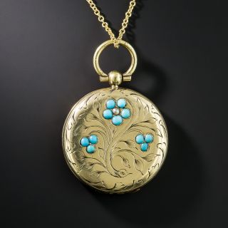 Victorian Turquoise Locket  - 1