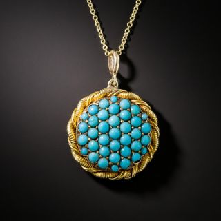 Victorian Turquoise Pendant Locket - 2