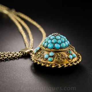 Victorian Turquoise Pendant Necklace