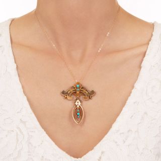Victorian Turquoise Pendant