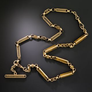 Victorian Watch Fob Chain Necklace - 2