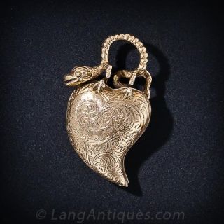 Victorian Witch's Heart & Serpent Locket