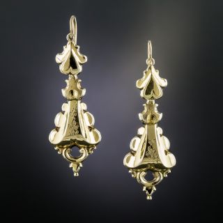 Victorian Yellow Gold Earrings - 2