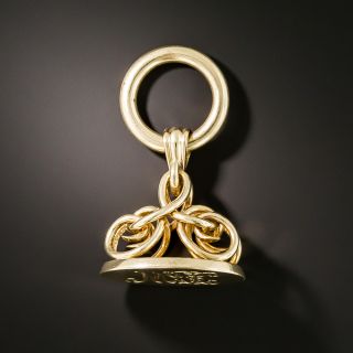 Victorian Yellow Gold Initial Fob - 2