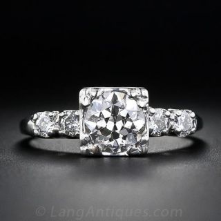 Vintage 1.00 Carat Mid-Century Diamond Engagement Ring