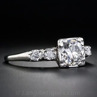 Vintage 1.00 Carat Mid-Century Diamond Engagement Ring