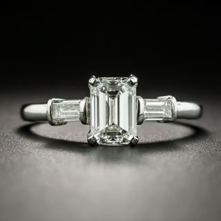 Vintage 1.02 Carat Emerald-Cut Diamond Engagement Ring - GIA H VS1 - 2