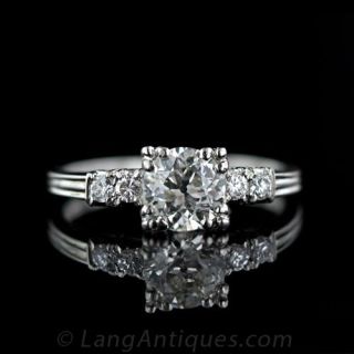 Vintage 1.05 Carat Diamond Wedding Set