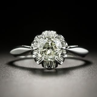 Vintage 1.12 Carat European-Cut Diamond Solitaire Engagement Ring - GIA - 3