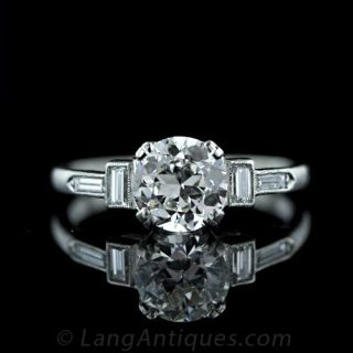 Vintage-1.20-Carat-European-Cut-Diamond-Engagement-Ring-Main-View