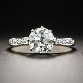 Vintage 1.20 Carat European-Cut Diamond Solitaire Engagement Ring - GIA K VS1
