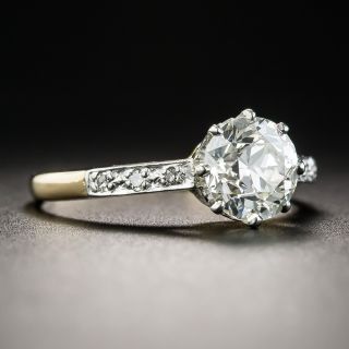Vintage 1.20 Carat European-Cut Diamond Solitaire Engagement Ring - GIA K VS1