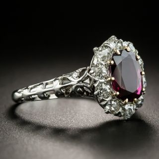 Vintage 1.24 Carat Ruby and Diamond Ring